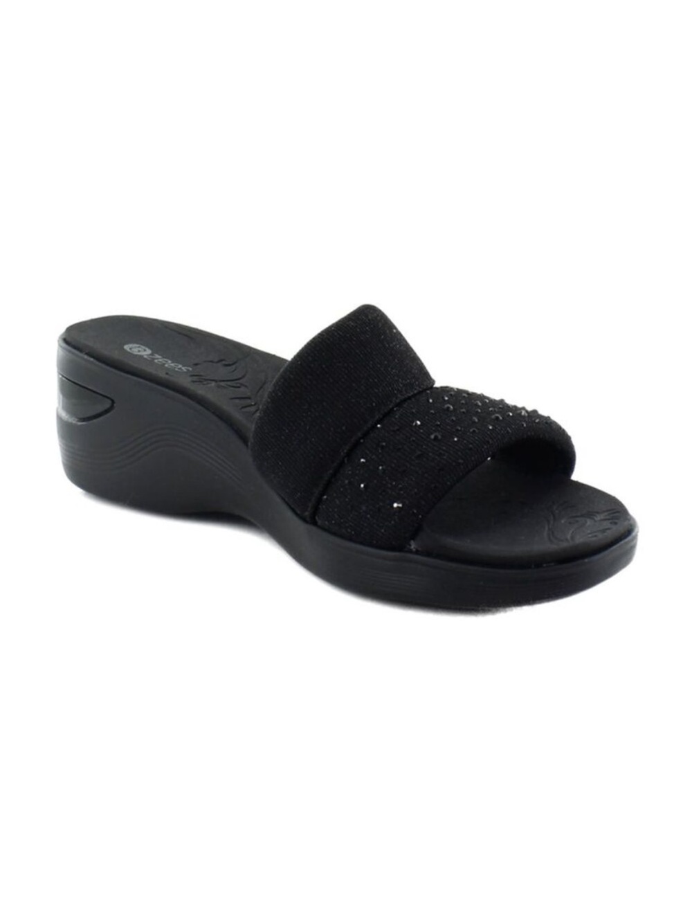 Bezees Sienna Crystal Embellished Slide Sandal soft comfort-NEW - Picture 3 of 5